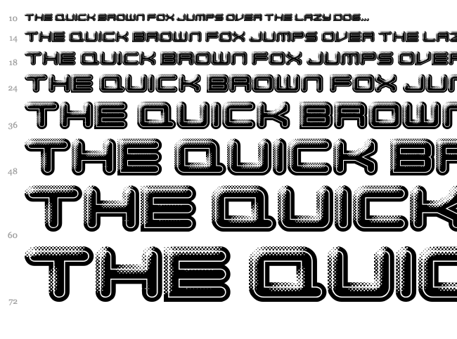 Bump Pad font waterfall